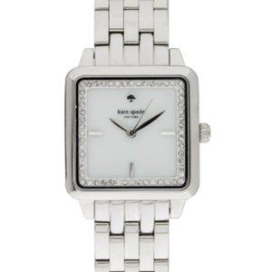 Kate Spade Washington Square Faced Watch (Silver Tone)